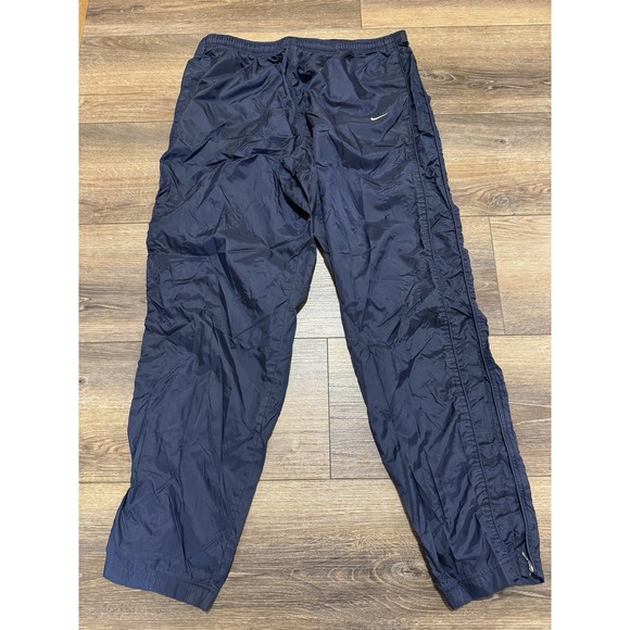 Vintage 90s Men's Size XL Nike Windbreaker Athletic Pants Blue Swoosh Used Clean - Picture 1 of 6